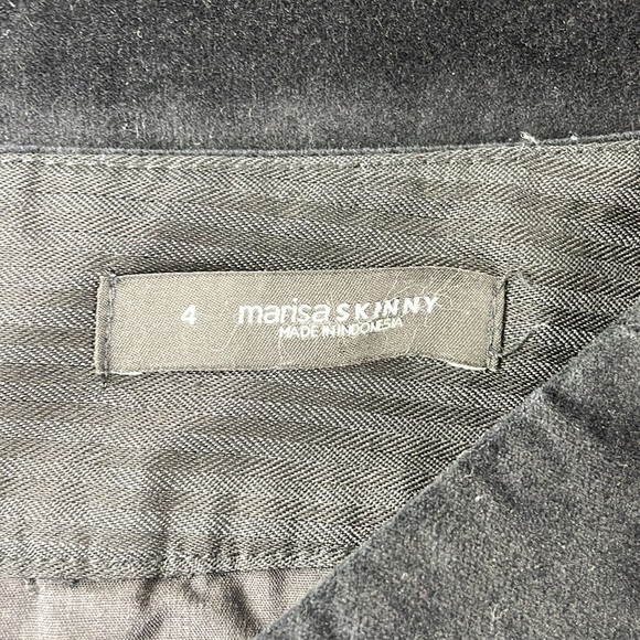 The Loft Women’s Black Velvet Marisa Skinny Pants, size 4 - Picture 3 of 11